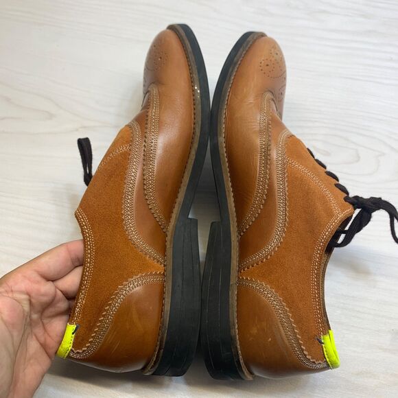 Paul Smith Shoes Mens Size 43 Brown Leather Brogue Wingtip Oxford Made Italy - Picture 3 of 10